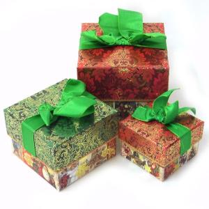 [Punch Studio]リボントリンケットボックス　クリスマス　家族パンチスタジオカード・小物入れ・ラッピング・ギフトBOX｜kaderia