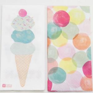 ペーパーナプキン[メール便OK]　アイスクリーム　ICE DUO　5枚×2柄トーキングテーブル[TalkingTables]紙ナプキン