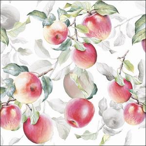 10枚 ペーパーナプキン りんご アップル Ambiente アンビエンテ ランチサイズ ベリー 白地 リンゴ 林檎｜kaderia