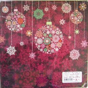 C-380　３枚　ペーパーナプキン　スノーオーナメント