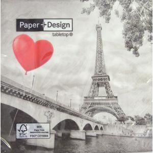 C-211　 1枚ペーパーナプキンCity of love　エッフェ