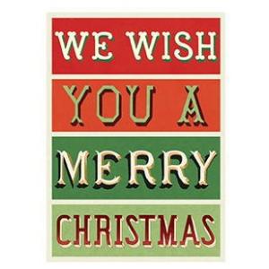 包装紙　ラッピングペーパー　ウィッシュクリスマス柄[Cavallini