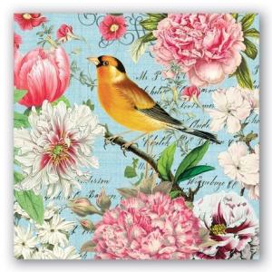 5枚ペーパーナプキン●カクテルサイズ●ガーデンメロディMichel