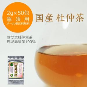 【国産・無農薬】徳用杜仲茶 2g×50包  メール便対応　鹿児島県産100%（霧島・川辺）【急須用】妊婦さんも安心ノンカフェイン健康ダイエットティー