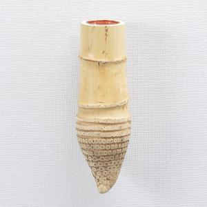 花器 竹 竹器 生け花 二重切(根付） : フラワーショップ花楽 Yahoo!店