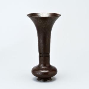 専好立華瓶(小角・耳付) 花器 花瓶 銅器 フラワーベース : フラワー