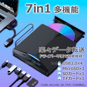 【7in1 多機能】 外付けDVDドライブ T...の詳細画像3