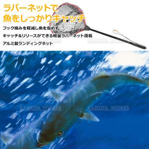 ラバーランディングネット 赤 折りたたみ 玉網...の詳細画像2