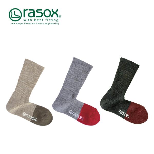 rasox ニューウォームウール クルー ラソックス クルー丈ソックス CA182CR02