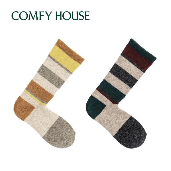 COMFY HOUSE マルチボーダーウール クルー CHL152CR1 コンフィハウス クルー丈ソ...