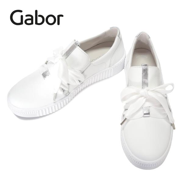Gabor ガボール リボンデザインスリッポン ホワイト 83333-21