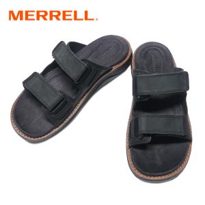 MERRELL MENS COVE LEATHER SLIDE メレル コーブ レザー スライド Black ブラック J00003395 メンズ サンダル
