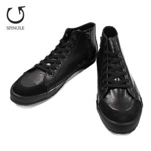 SPINGLE スピングル SP-1420 BLACK ブラック カンガルーレザー ミドル