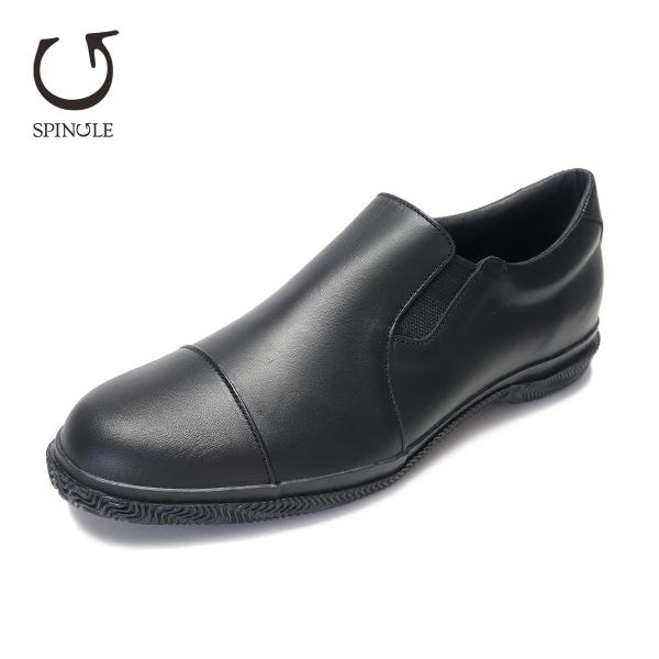 SPINGLE スピングル SP-6158 Black ブラック キャップトゥ スリッポン 6158