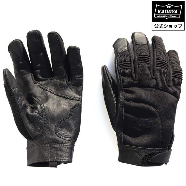 MULTIPLE GLOVE　ブラック　KADOYA（カドヤ）　レザーグローブ