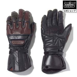 GPS GLOVE-K  BLACK×BROWN KUSHITANI×KADOYAコラボレーション レーシンググローブ