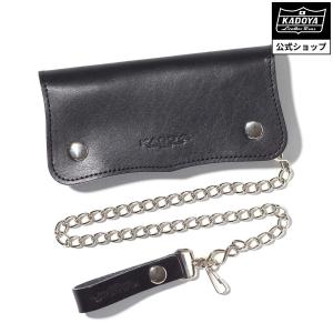 カドヤ（KADOYA） KADOYA FLAP LONG WALLET / ブラック/シルバー