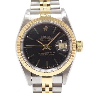 ROLEX ロレックス レディース腕時計 デイトジャスト 69173 ブラック（黒）文字盤 C番（1992年製）OH済【中古】