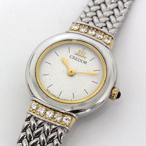 セイコー SEIKO レディース腕時計 クレドール ラグダイヤ GKTE010 1E70-0100 クォーツ ホワイト文字盤【中古】｜kadusaya78