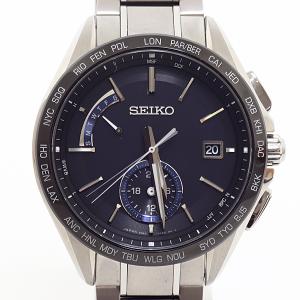 SEIKO セイコー メンズ腕時計 ブライツ SAGA235 黒文字盤 チタン  デュアルタイム ソーラー電波時計 【中古】｜kadusaya78