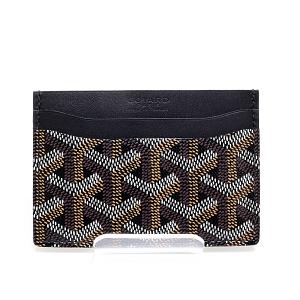 ゴヤール GOYARD サン・シュルピス カードケース ブラック/イエロー カードホルダー パスケース 未使用品｜kadusaya78