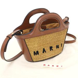 マルニ MARNI TROPICALIA BAG MICRO トロピカリア マイクロバッグ ショルダー BMMP0067Q0 P3860 ブラウン ゴールド金具【中古】A｜kadusaya78