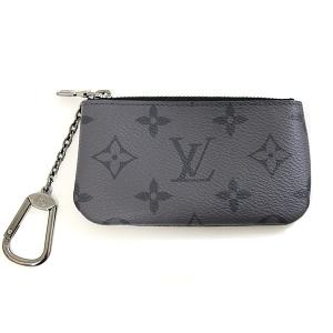 ルイヴィトン LOUIS VUITTON ポシェット・クレ コインケース キーリング M80905 ブラック シルバー金具【中古】Sランク｜kadusaya78