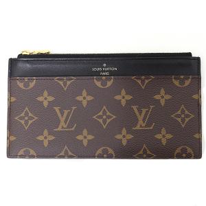 ルイ ヴィトン LOUIS VUITTON スリム パース 長財布 モノグラム・キャンバス M80348 ブラウン ゴールド金具【中古】Aランク｜kadusaya78