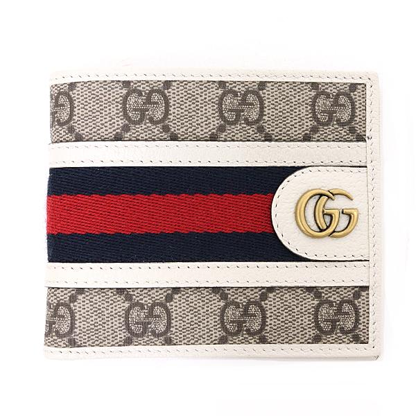 グッチ GUCCI オフィディア GG ウォレット 二つ折り財布 GGスプリーム キャンバス 597...