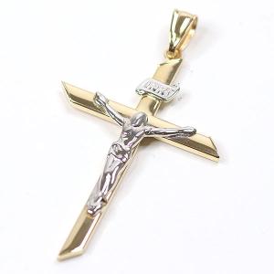 K18YG×K18WG クロス ペンダントトップ 1.2g リバーシブル コンビ  