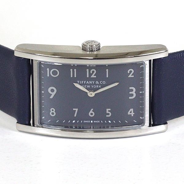 ティファニー Tiffany&amp;Co. レディース腕時計 イーストウエスト ミニ ネイビー 替えベルト...