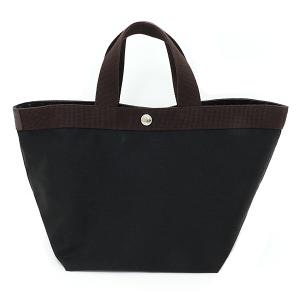 エルベシャプリエ Herve Chapelier コーデュラ舟型トート M トートバッグ ナイロン コットン ブラック ブラウン 【中古】Aランク