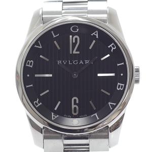BVLGARI ブルガリ メンズ腕時計 ソロテンポ ST42S クォーツ ブラック（黒）文字盤【中古】