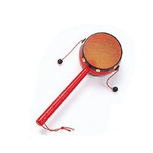 でんでん太鼓 皮 玩具 昭和 おもちゃ （o昭7108） 太鼓 子供 小物
