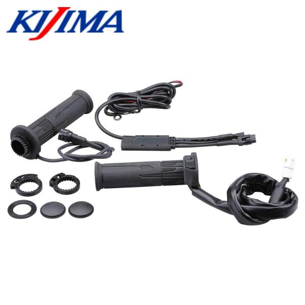 KIJIMA バイク グリップヒーター GH10 スイッチ一体式 304-8214 ハンドル 径 2...