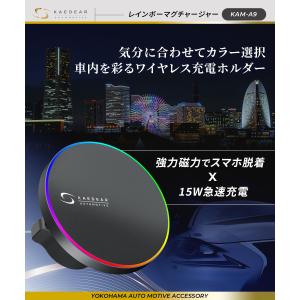 車 スマホホルダー ワイヤレス充電 マグネット...の詳細画像2