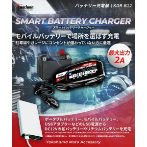 バイク バッテリー充電器 USB 入力 12V...の詳細画像2