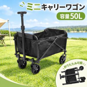キャリーワゴン 大容量 50L キャリーカート 折りたたみ コンパクト アウトドア 海 BBQ 運搬 荷物 運ぶ 台車 キャンプ 軽量 頑丈 新生活