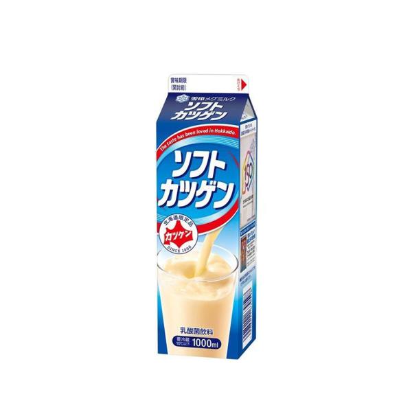 北海道限定 雪印メグミルク ソフトカツゲン 1000ml×6本 4908011630598