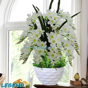 胡蝶蘭 造花 インテリア 絹花の花束 鉢付き 観葉植物 キレイ フェイクフラワー ブーケ 造花セット 枯れない花 フェイクグリーン ホテル
