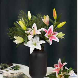 人工ユリラテックス偽の花とセラミック花瓶結婚式...の詳細画像5