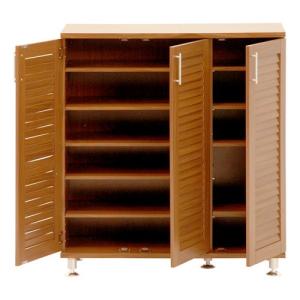 木製ダークブラウン下駄箱引き出し付き 下駄箱 シューズボックス 木目調 ダークブラウン 木製 幅79 高さ89