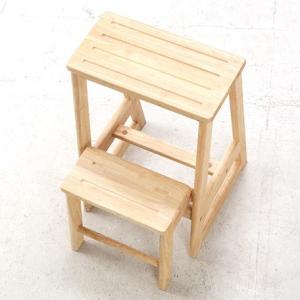 ステップ 2段 木製 踏み台 2段ステップ はしご 折りたたみ 天然木
