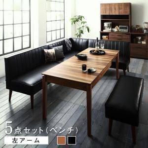 ダイニングテーブルセット 7人用 コーナーソファー L字 ベンチ 椅子