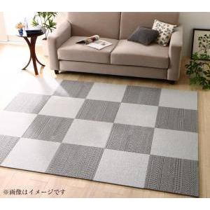 タイルカーペット ラグ おしゃれ ラグマット 絨毯 北欧 安い 厚手 オールシーズン 40 40 夏 10枚 1畳 ニット柄 マット ダイニングラグ 10枚40 40 専用別売 新登場