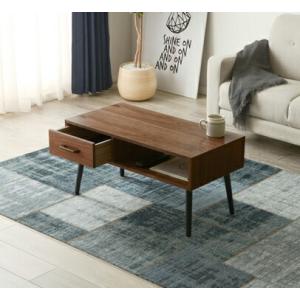 東谷 センターテーブル 幅100cm 木製 天然木 アイアン脚 ローテーブル