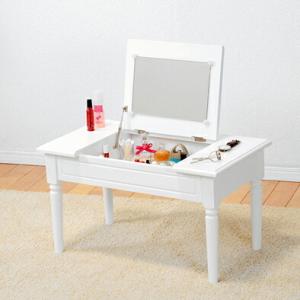 柔らかい ドレッサー 1面 テーブル 化粧台 コスメ 鏡台 机 収納 姿見 コンパクト ミニ 北欧 アンティーク かわいい 姫系 ジュエリー アクセサリー 大容量 おしゃれ ロータ Kag 家具 インテリア通 Activam Es