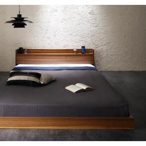 ベッド セミダブル ローベッド 上品 低い 棚 ラック 宮付き 枕元 携帯 Sポケットcマットレス付き 充電 コンセント フレーム リモコン メガネ モダン おしゃれ スマホ