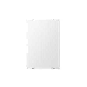 クリスタル ミラー 洗面鏡 浴室鏡 400x600mm 長方形 シンプルカット 