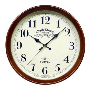 掛け時計 28.5cm 日本製 静音 電波時計 壁掛け 時計 かけ時計 電波 電波式 クオーツ 正確 連続秒針 静か 秒針 スイープムーブメント 円形 丸い レトロ 北欧